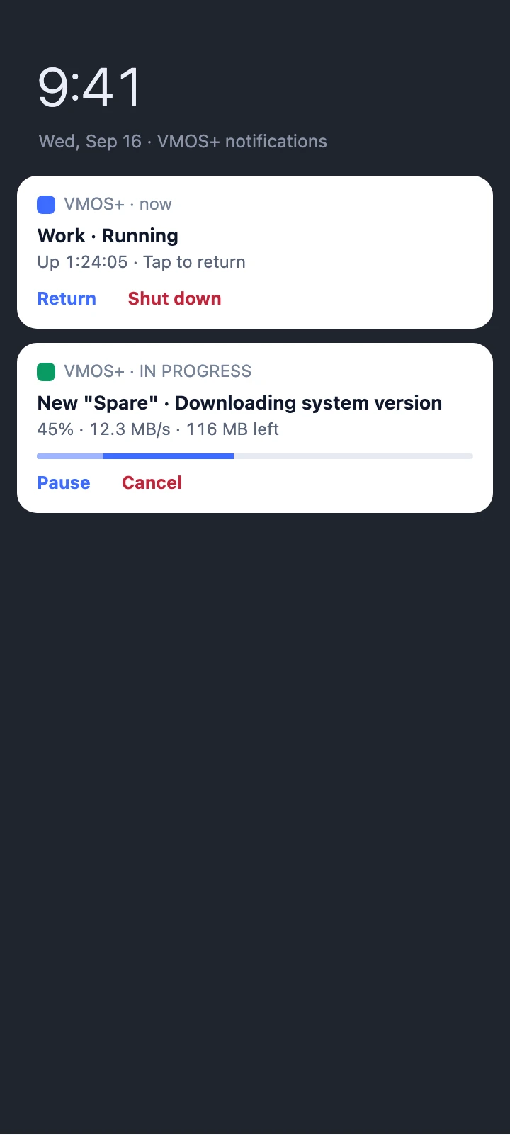 Persistent notification